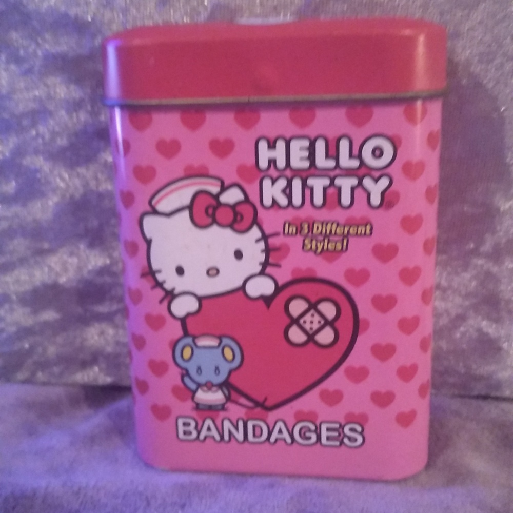 Hello Kitty Vintage "3 different styles" Bandaid Metal Case
